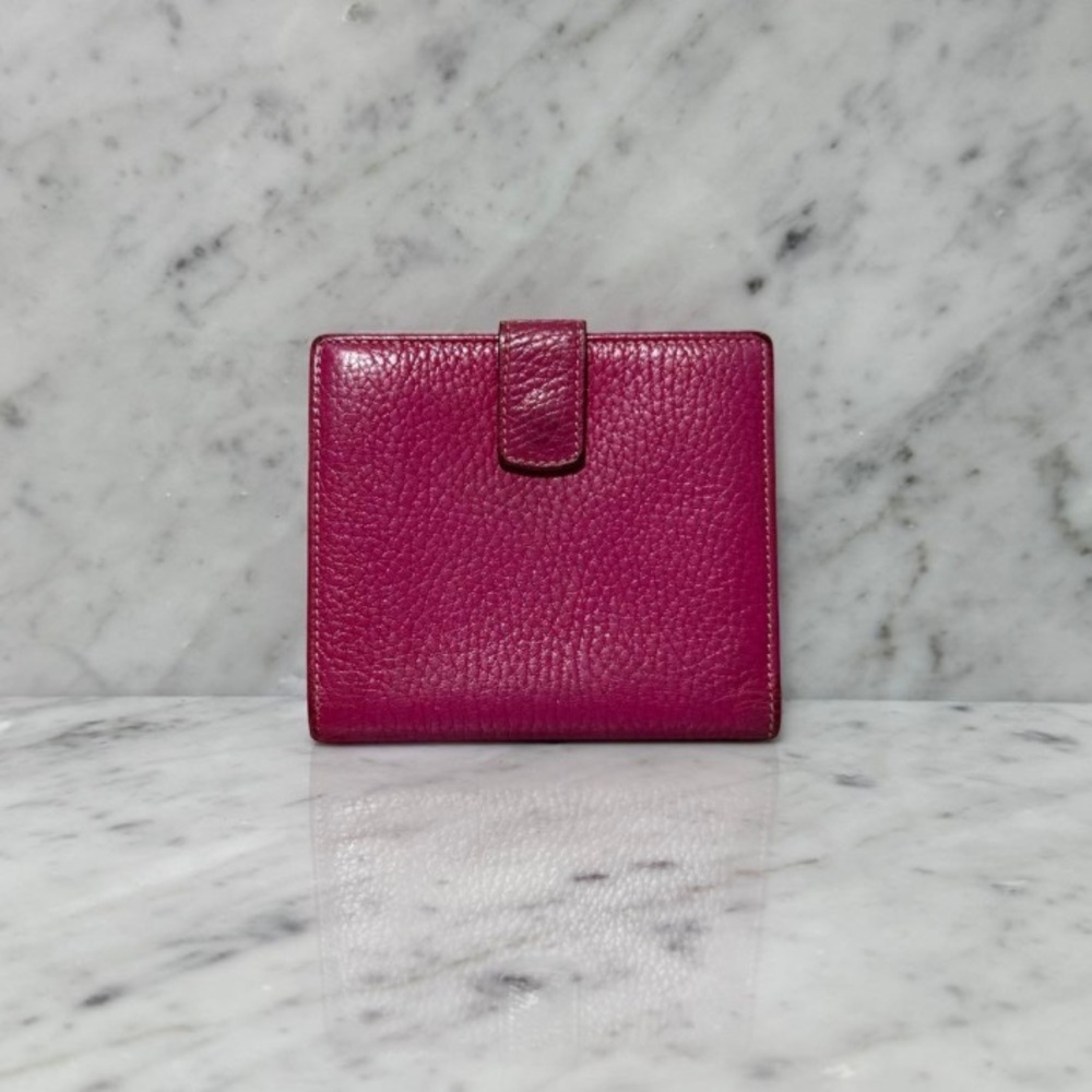 Burberry pink leather compact wallet - Picture 3 of 11